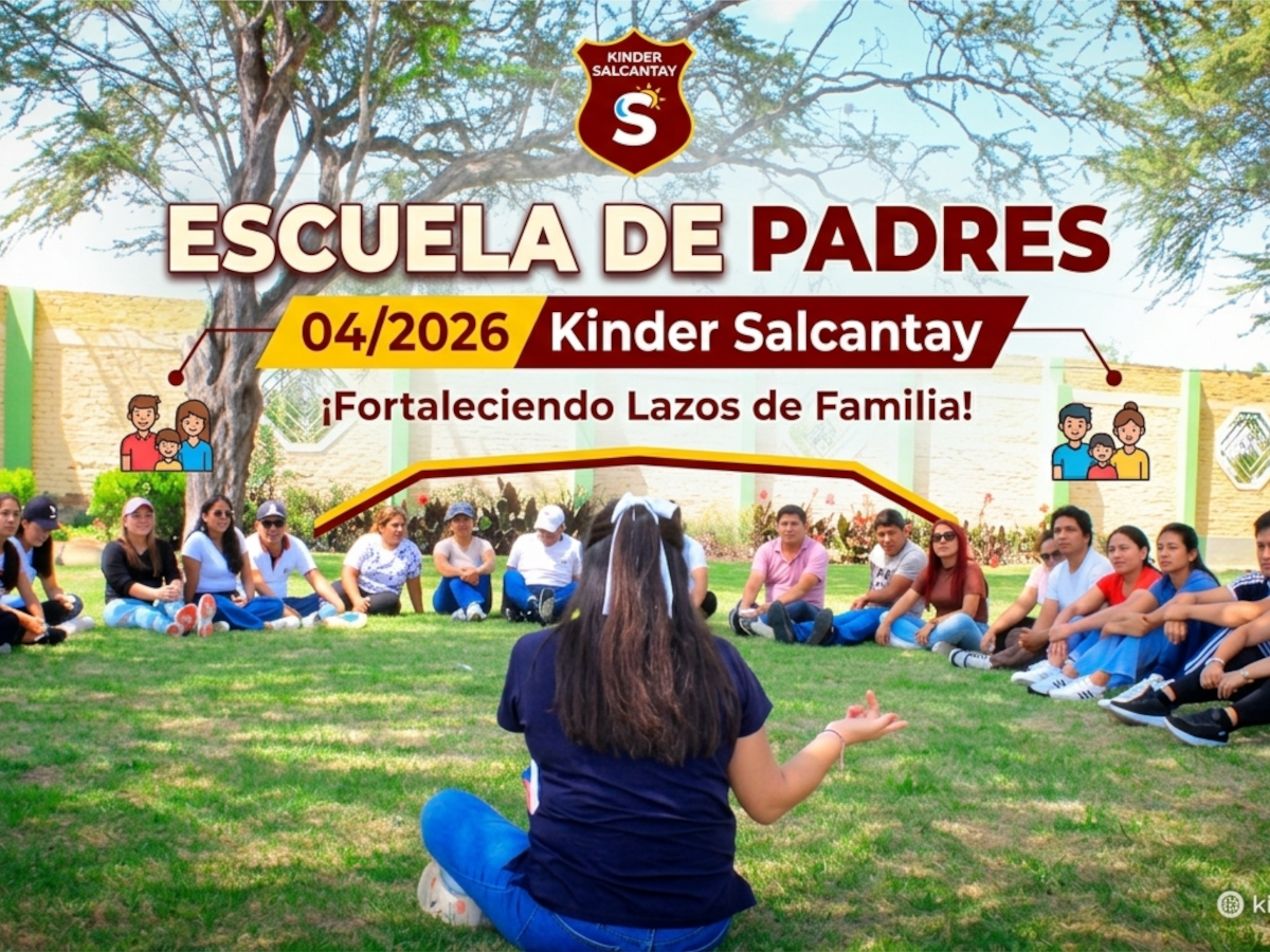 Familia participando en una actividad educativa del Kinder